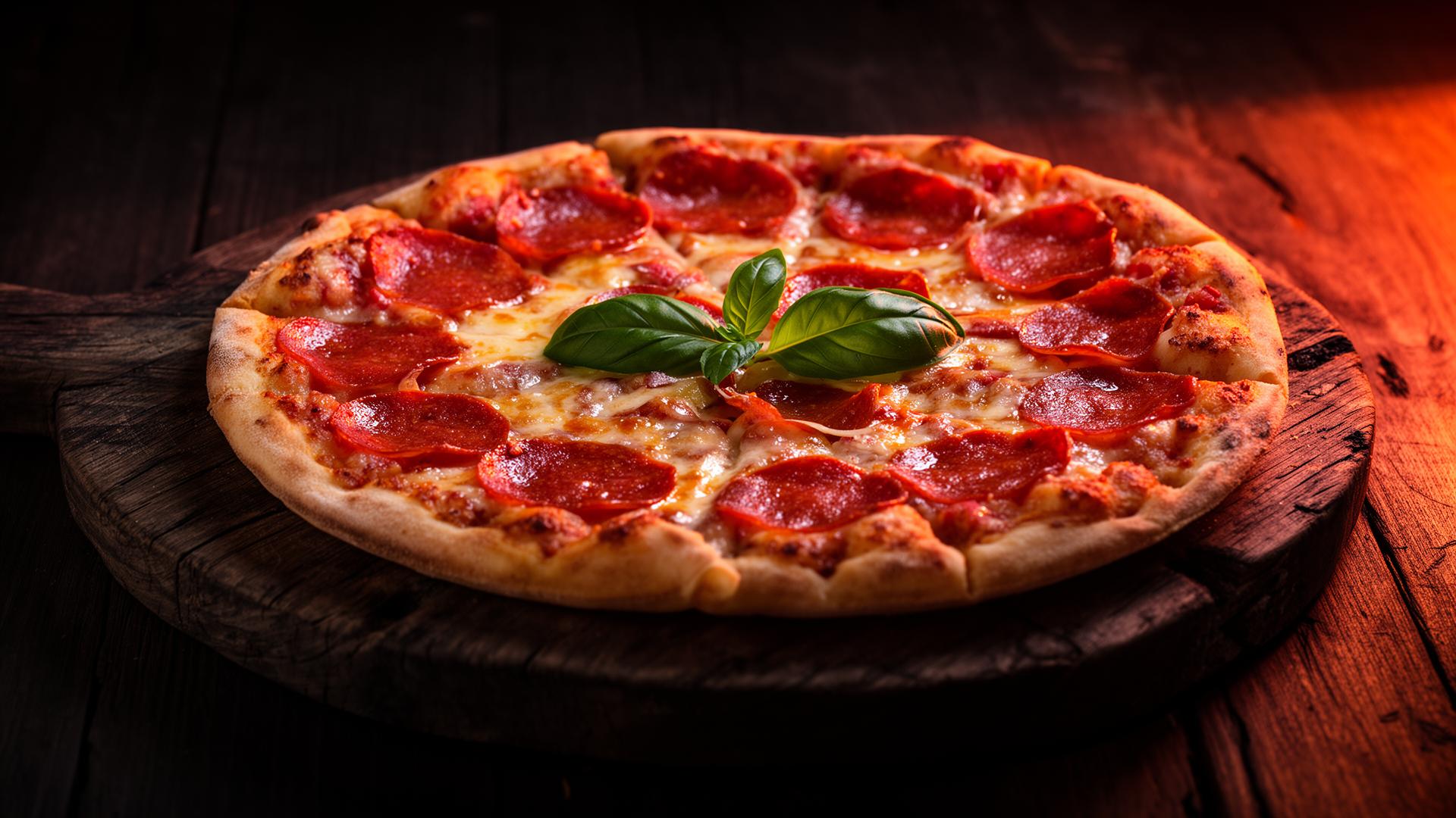 Antonio's wood-fired pepperoni pizza